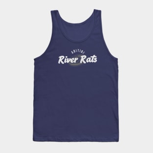 Vintage Style Greyscale River Rats Tank Top